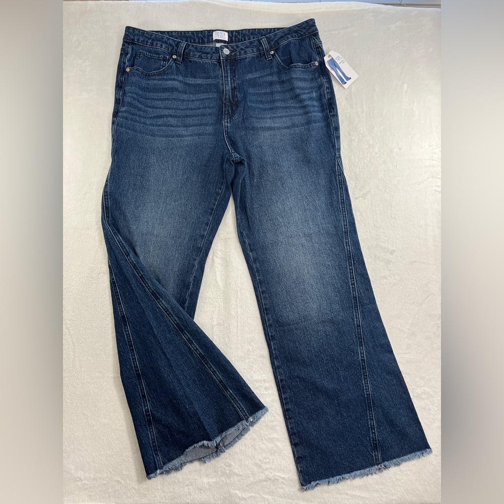 NWT Time and Tru Dark Blue Flare Plus Jeans